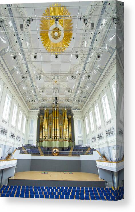 Organ Canvas Print featuring the photograph Birmingham Town Hall by Jenny Setchell