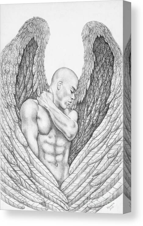 Male Angel Canvas Print / Canvas Art by Dawn Rosendahl - Art