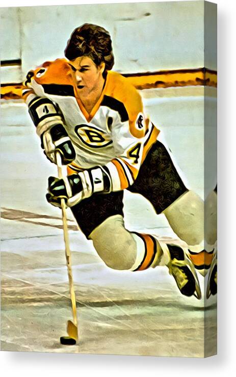 Bobby Orr Canvas Print featuring the painting Bobby Orr by Florian Rodarte