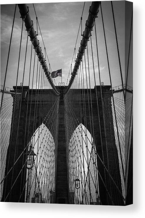 New York Canvas Print featuring the photograph Brooklyn Bridge by Nicklas Gustafsson