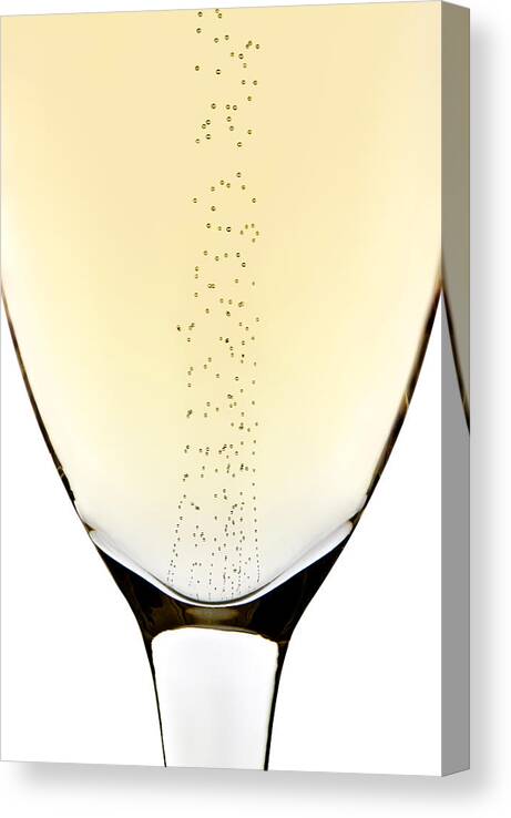 Detail Canvas Print featuring the photograph Bubbles in champagne by Johan Swanepoel