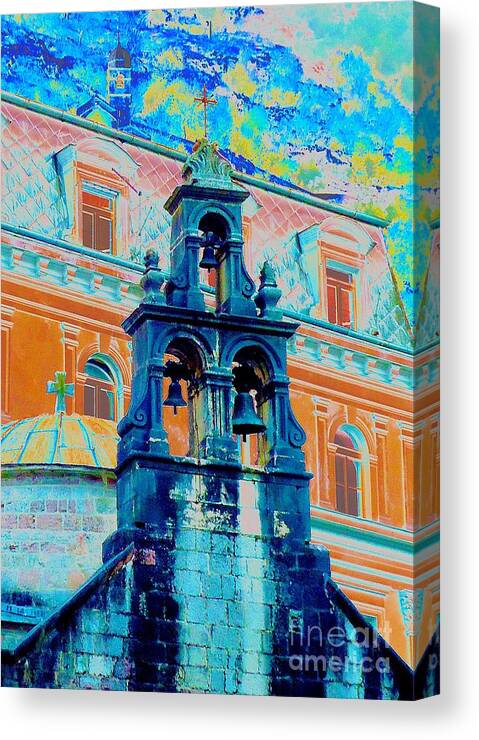 Kotor Canvas Print featuring the photograph Church of Sveti Luka Kotor Montenegro by Ann Johndro-Collins
