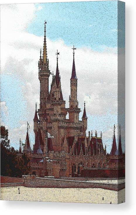 Architecture Canvas Print featuring the photograph Cindies Castle by John Schneider