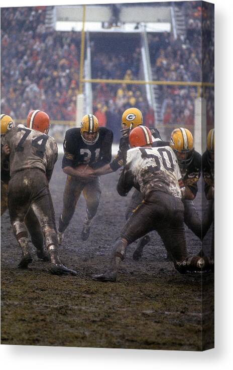 Green Bay Canvas Print featuring the photograph Cleveland Browns v Green Bay Packers by Focus On Sport