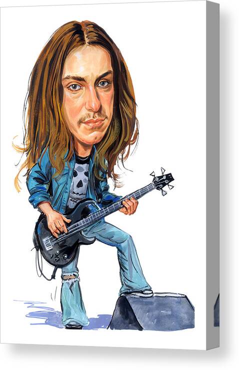 Cliff Burton Canvas Print featuring the painting Cliff Burton by Art 