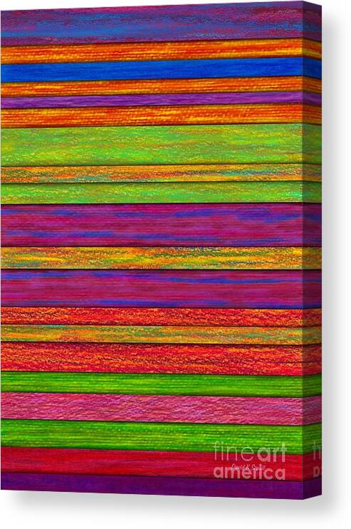 Colored Pencil Canvas Print featuring the painting Color and Texture by David K Small