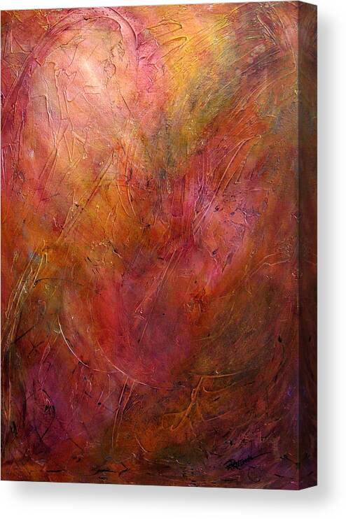 Abstract Canvas Print featuring the painting Color Shifts by Roberta Rotunda