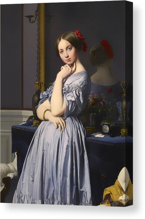 Painting Canvas Print featuring the painting Cometesse d' Haussonville by Mountain Dreams