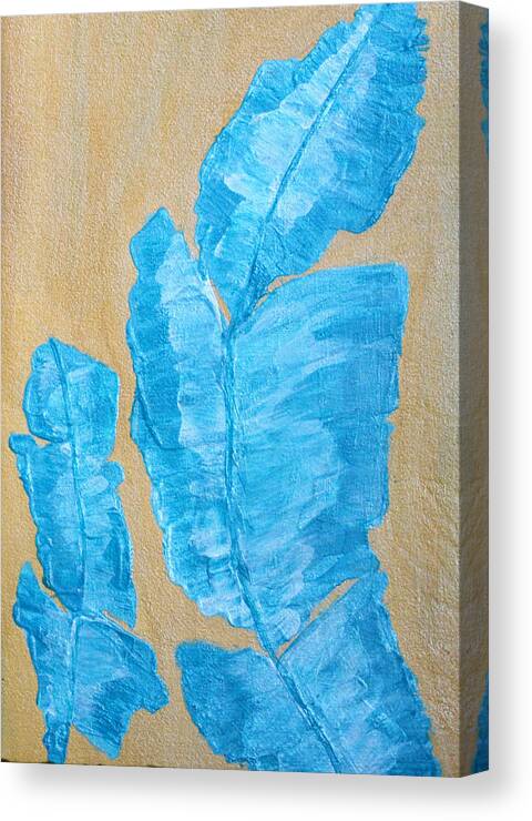 Blue Canvas Print featuring the painting Contrast by Sonali Kukreja