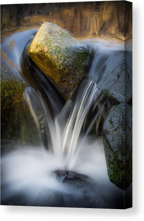 Waterfall Canvas Print featuring the photograph Convergence by Brad Bellisle
