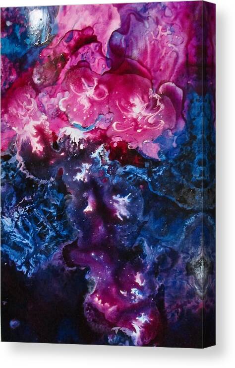 Blooms Canvas Print featuring the painting Cool Blooms by Janice Nabors Raiteri