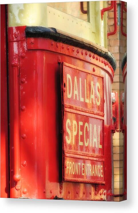 Dallas Canvas Print featuring the digital art Dallas Special Front Entrance by Alec Drake