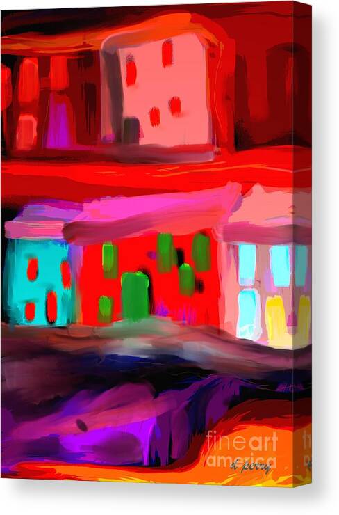 Abstract Art Prints Canvas Print featuring the digital art Domicile by D Perry