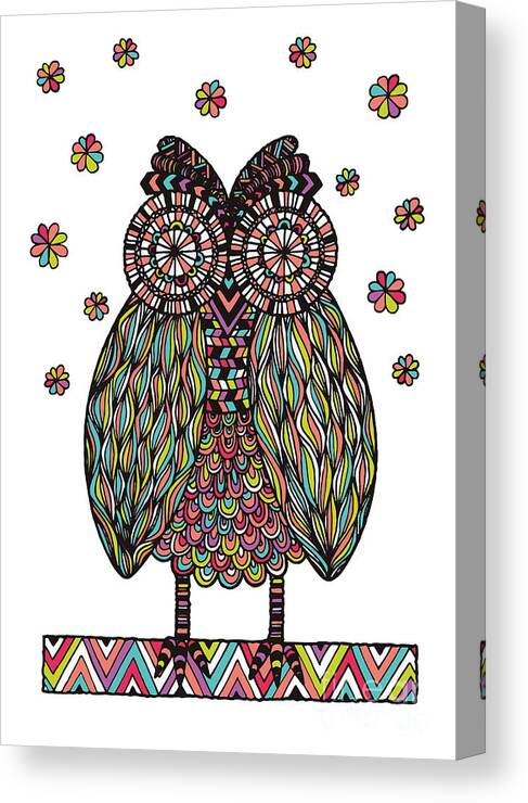 Animal Canvas Print featuring the digital art Dream Owl by MGL Meiklejohn Graphics Licensing