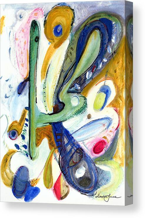 Abstract Art Canvas Print featuring the painting Dreams by Stephen Lucas