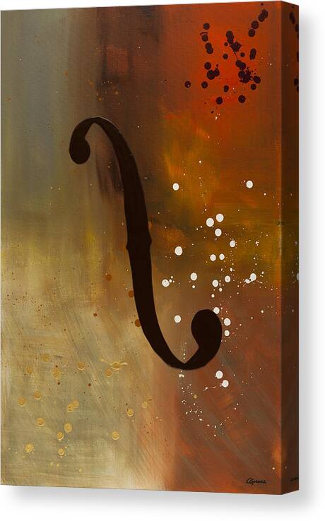 Music Abstract Art Canvas Print featuring the painting Efe by Carmen Guedez