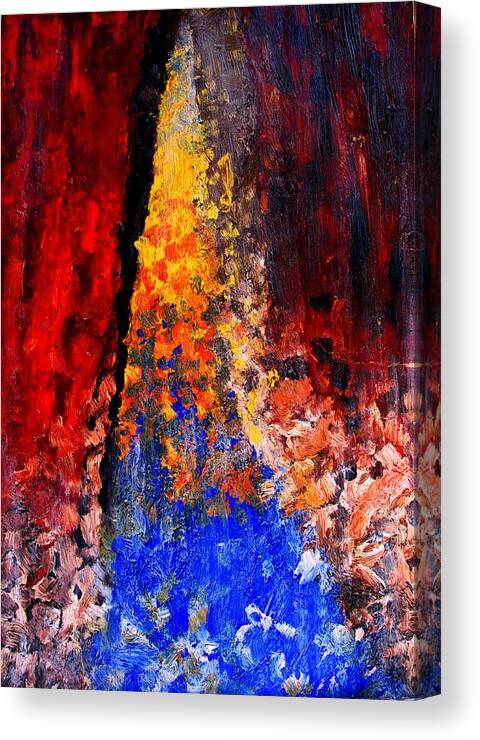 Abstract Canvas Print featuring the painting Falling by Ian MacDonald