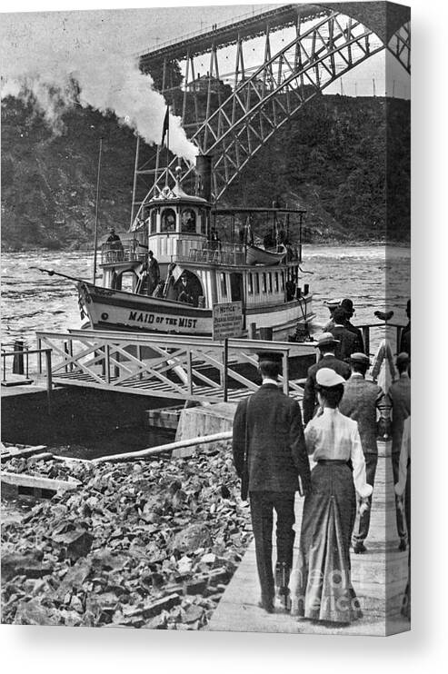 Historic Canvas Print featuring the photograph Ferry - Historic by Russell Brown