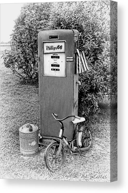 Gas Pump Canvas Print featuring the photograph Fill 'er up by Bonnie Willis