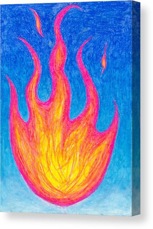 Fire Canvas Print featuring the painting Fire Of Life by Nieve Andrea