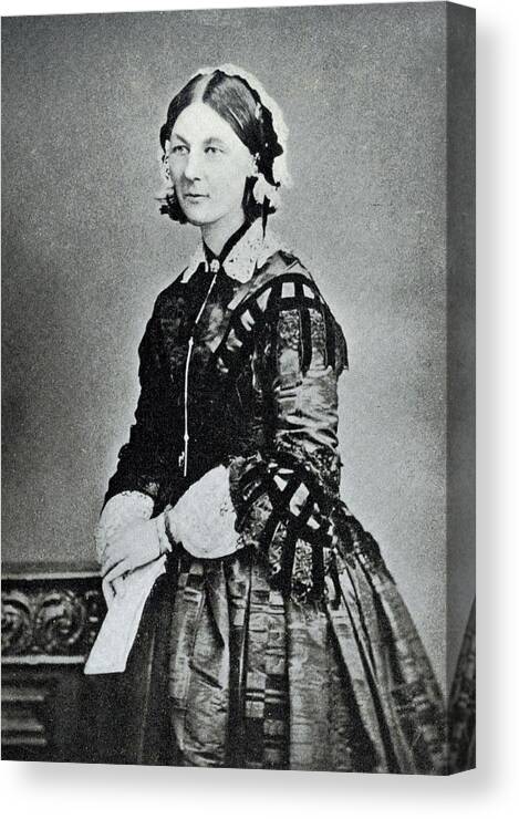 Florence Nightingale Canvas Print featuring the photograph Florence Nightingale by Library Of Congress