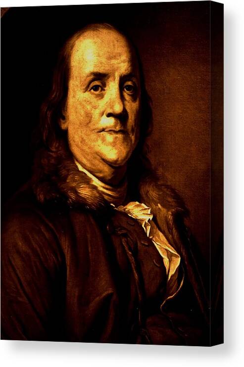 Ben Franklin Canvas Print featuring the photograph Founding Father by Benjamin Yeager