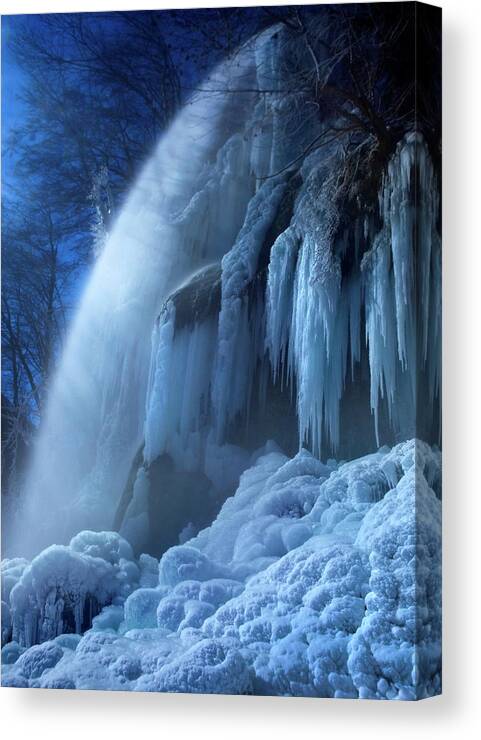 Germany Canvas Print featuring the photograph Frozen In The Moonlight by Franz Schumacher