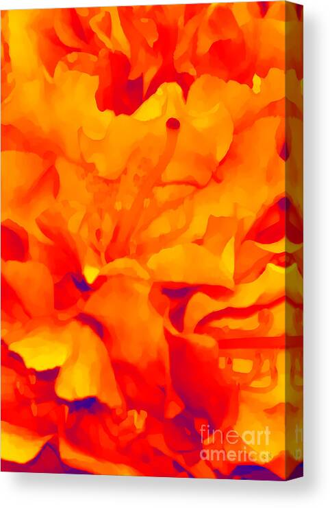 Portrait Canvas Print featuring the photograph Funky flowers by Sami Martin