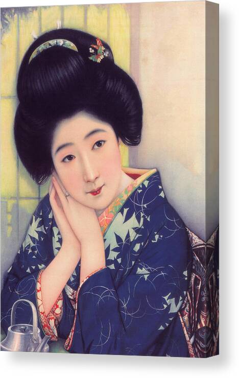 Geisha Girl Canvas Print featuring the digital art Geisha Girl by Denise Beverly