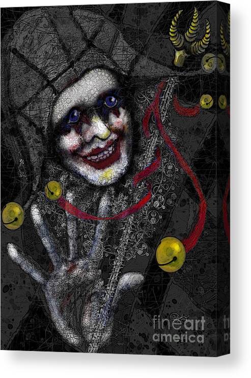 Ghost Canvas Print featuring the digital art Ghost Harlequin by Carol Jacobs