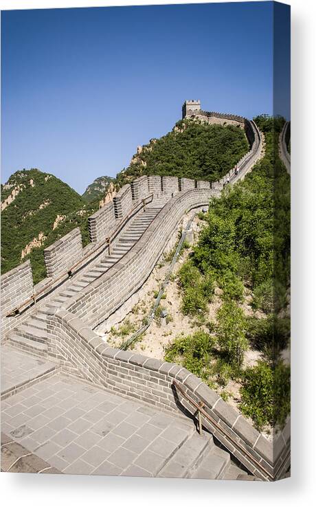 Asia Canvas Print featuring the photograph Great Wall 0093 by David Lange