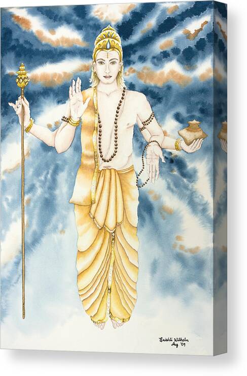 Vedic Astrology Canvas Print featuring the painting Guru Jupiter by Srishti Wilhelm