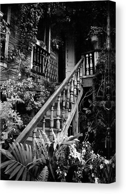 Hacienda Canvas Print featuring the photograph Hacienda Stairway by Ricardo J Ruiz de Porras