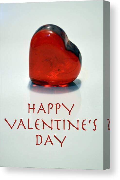 Love Canvas Print featuring the digital art Happy Valentine's Day Card by Lena Wilhite