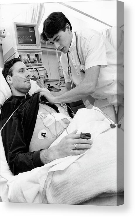 Equipment Canvas Print featuring the photograph Heart Surgery Patient by Henny Allis/science Photo Library