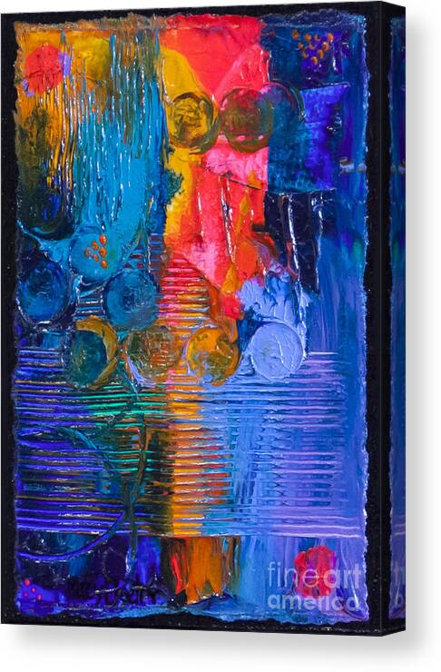 Abstract Canvas Print featuring the painting Hot Flashes #1 by Tracy L Teeter 