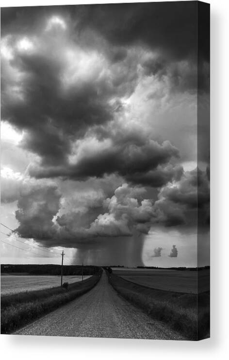 B&w Canvas Print featuring the photograph I don't Know Where I'm Going by Sandra Parlow