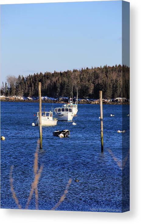 Boats Canvas Print featuring the photograph In A Row by Becca Wilcox