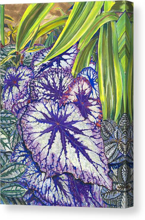 Birdseye Art Studio Canvas Print featuring the painting In the Conservatory-7th Center-Violet by Nick Payne