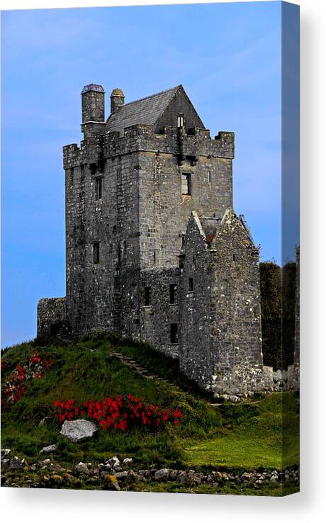 Ireland Canvas Print featuring the photograph Ireland stone castle by Will Burlingham