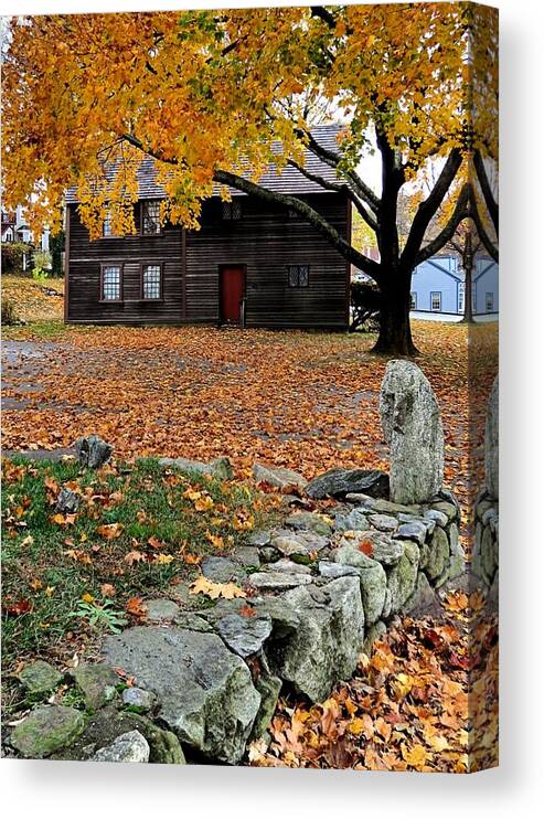 Janice Drew Canvas Print featuring the photograph Jabez Howland House by Janice Drew