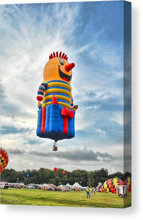 Jack Hot Air Balloon Canvas Print featuring the photograph Jack by Dyle  Warren