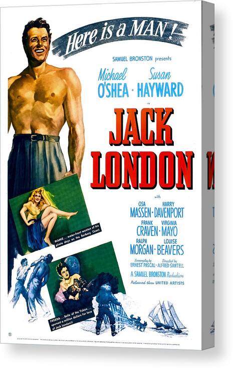 1940s Movies Canvas Print featuring the photograph Jack London, Us Poster, From Top by Everett