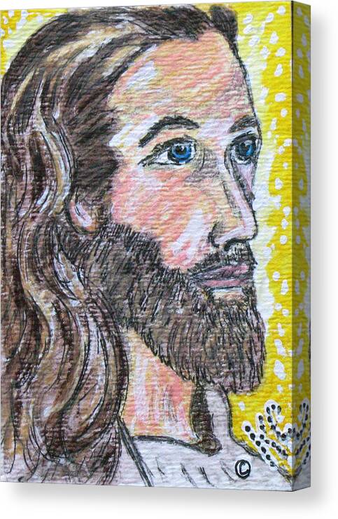 Jesus Christ Canvas Print featuring the painting Jesus Christ by Kathy Marrs Chandler