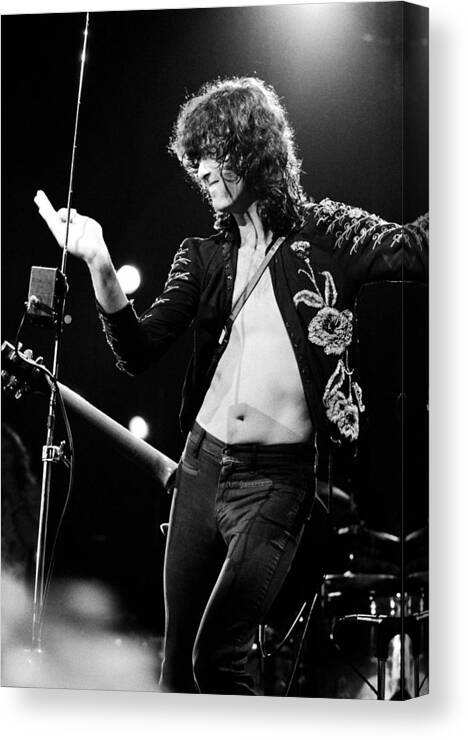 Jimmy Page Canvas Print featuring the photograph Jimmy Page 1973 by Chris Walter