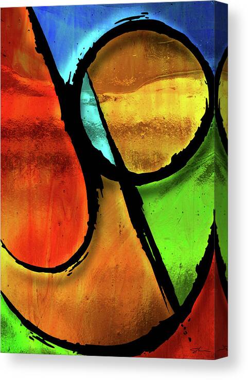 Joy Canvas Print featuring the mixed media Joy-Abstract by Shevon Johnson