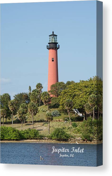 Lighthouse Canvas Print featuring the photograph Jupiter Inlet by John Black