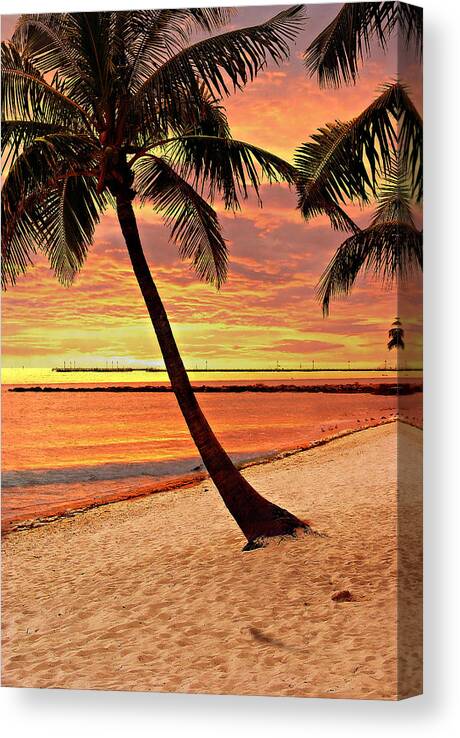 Beach Canvas Print featuring the photograph Key West Beach by Marty Koch