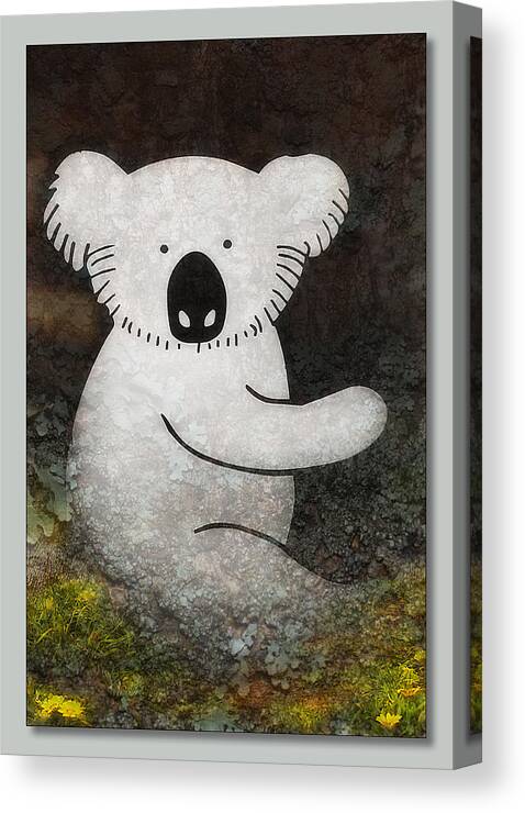 Koala Bears Australia Canvas Print featuring the photograph Koala art 01 by Kevin Chippindall