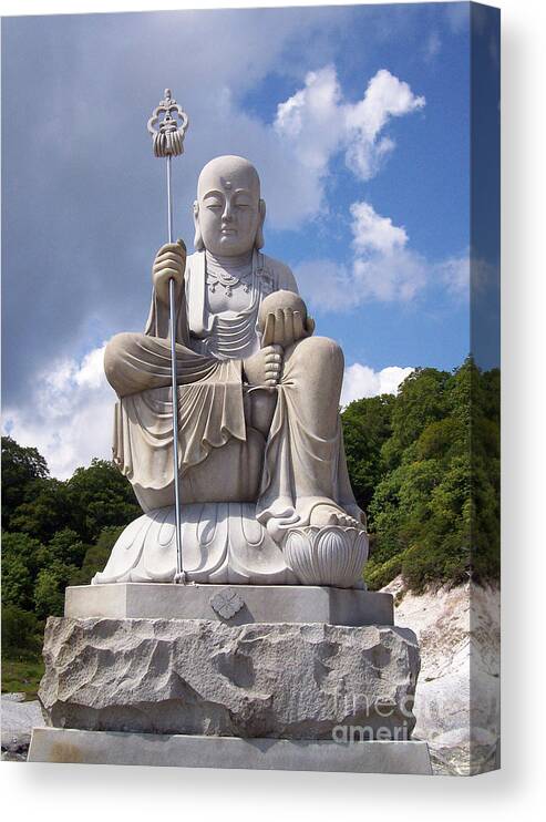 Ksitigarbha Canvas Print featuring the photograph Ksitigarbha by Cheryl McClure